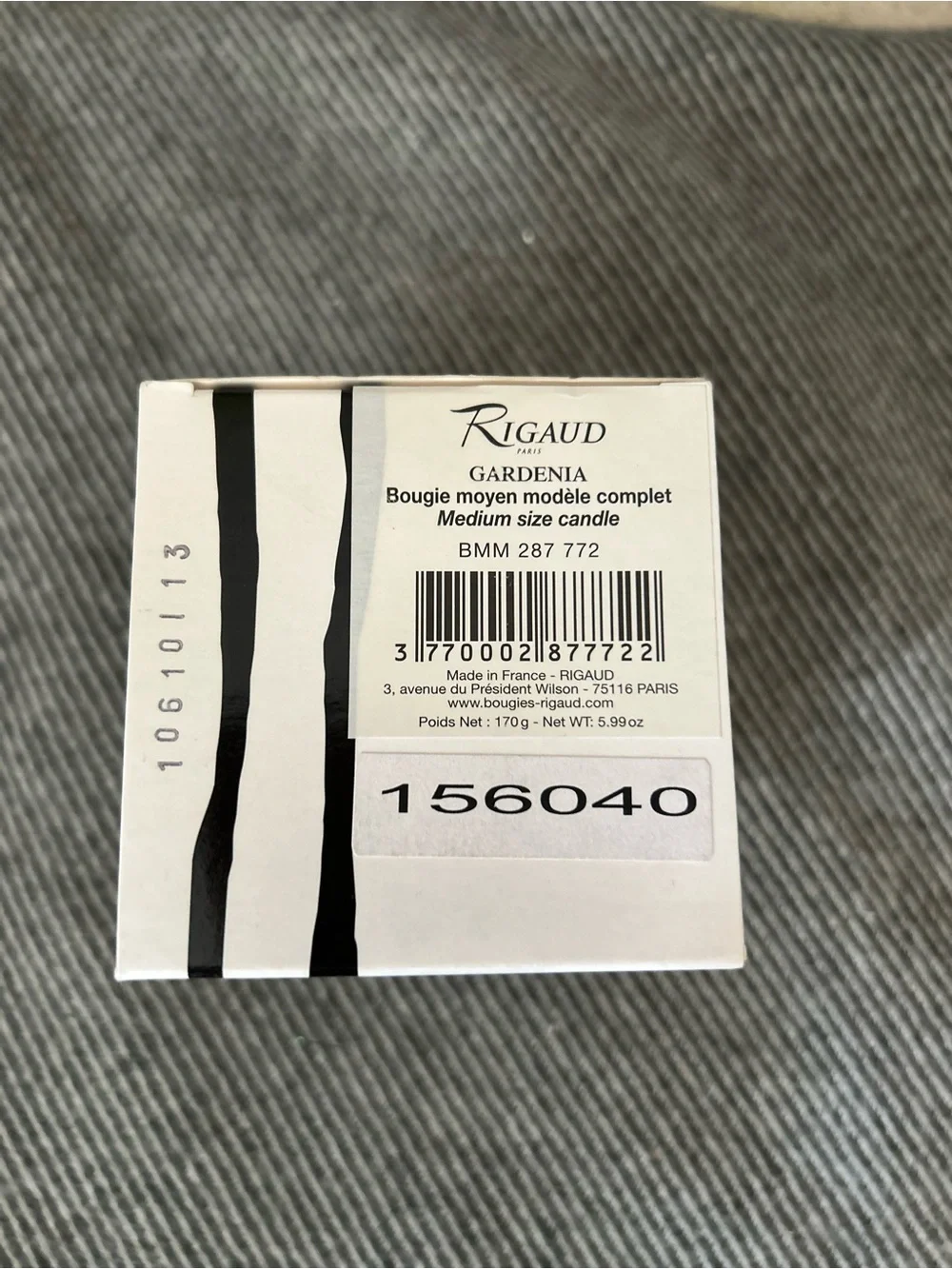 Rigaud Paris Gardenia Scented Candle